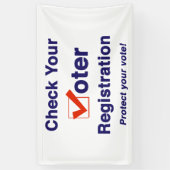 投票者登録の確認2026選挙 横断幕 (縦)