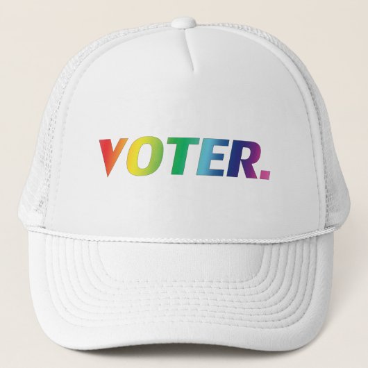 「投票者」のプライドの虹色 キャップ (正面)