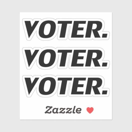 "投票者"プライド黒文字 –  シール (シート)