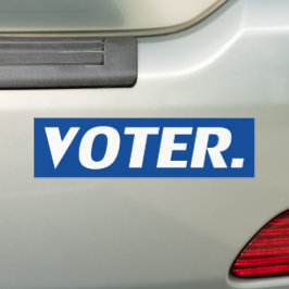 「投票者」白文字の背景 バンパーステッカー