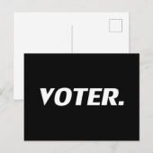 「投票者」白黒 ポストカード (正面/裏面)