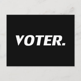 「投票者」白黒 ポストカード