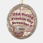 投票自由日 セラミックオーナメント (左)