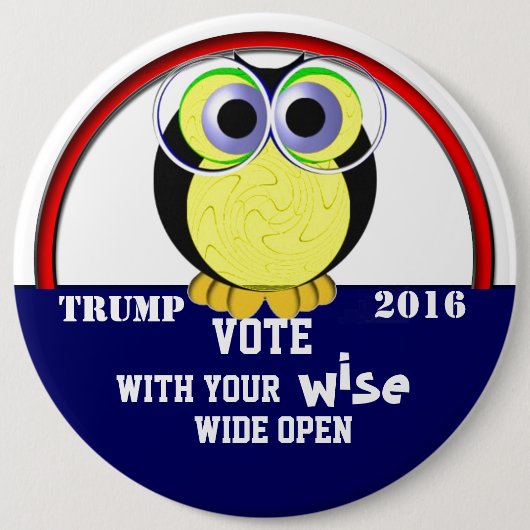 投票賢い2016年 缶バッジ (正面)