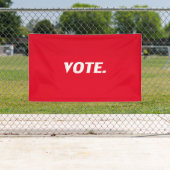 投票赤と白モダンタイポグラフィ 横断幕 (インサイチュ)