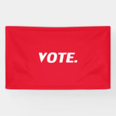 投票赤と白モダンタイポグラフィ 横断幕 (横)