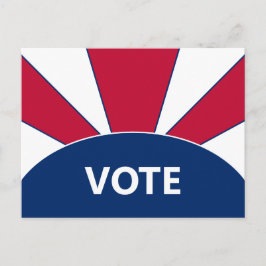 投票赤と青の日が差すこと ポストカード