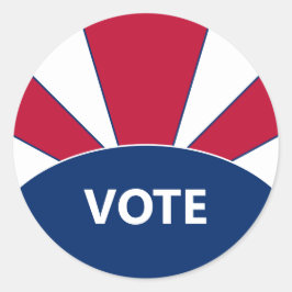 投票赤と青の日が差すこと ラウンドシール