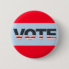 投票赤、白、青 缶バッジ