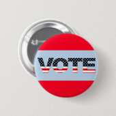 投票赤、白、青 缶バッジ (正面&裏面)