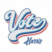 投票選択タイポグラフィ シール (正面)