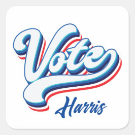 投票選択タイポグラフィ スクエアシール