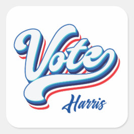 投票選択タイポグラフィ スクエアシール