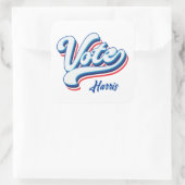 投票選択タイポグラフィ スクエアシール (バッグ)