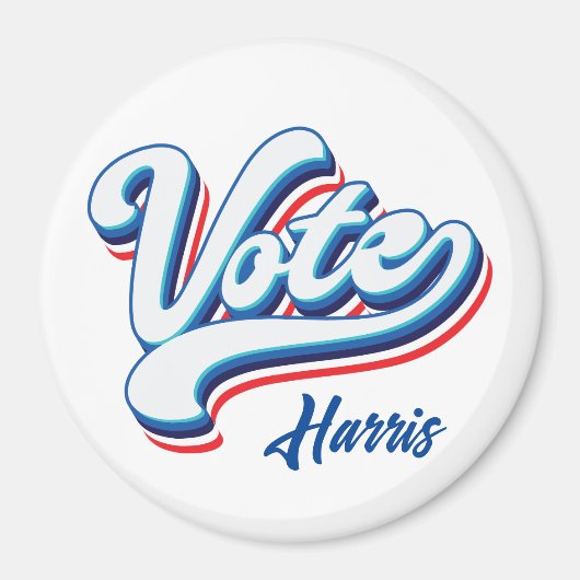 投票選択タイポグラフィ マグネット (正面)