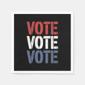 投票選挙政治投票権者登録 スタンダードカクテルナプキン (正面)