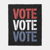 投票選挙政治投票権者登録 フリースブランケット (正面)