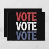 投票選挙政治投票権者登録 ポストカード (正面/裏面)