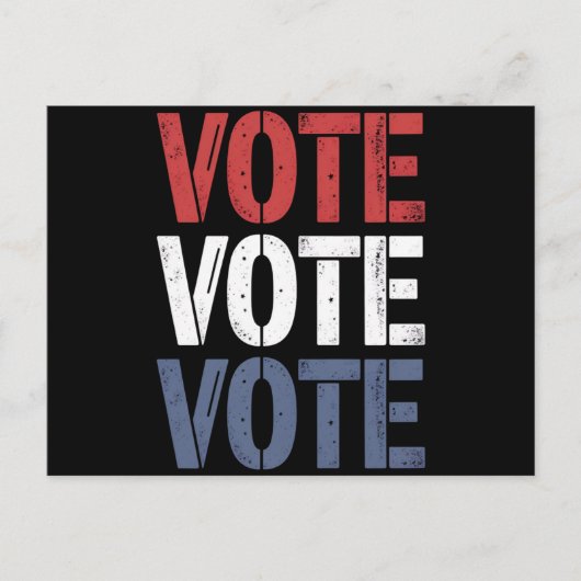 投票選挙政治投票権者登録 ポストカード (正面)