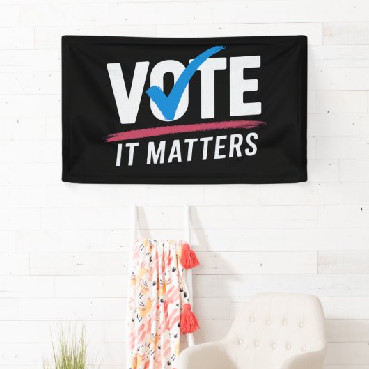 投票選挙2024有権者の民主政治 横断幕 (インサイチュ)