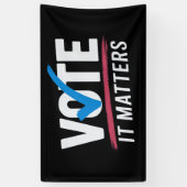 投票選挙2024有権者の民主政治 横断幕 (縦)