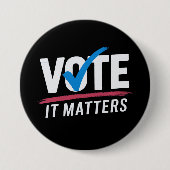 投票選挙2024有権者の民主政治 缶バッジ (正面)
