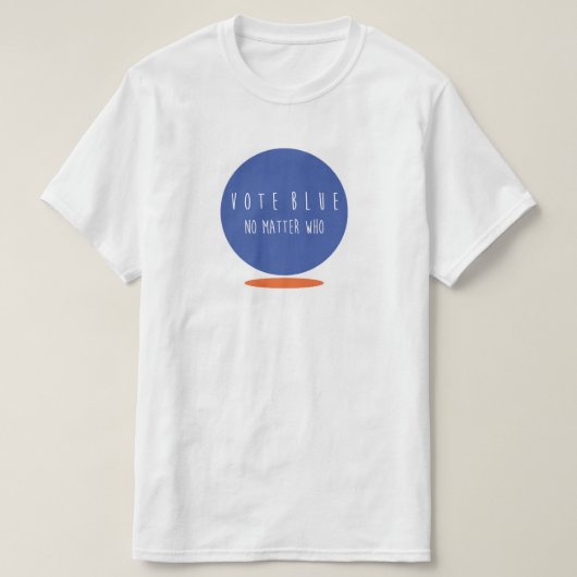 投票青い経済の人のTシャツ Tシャツ (デザイン正面)