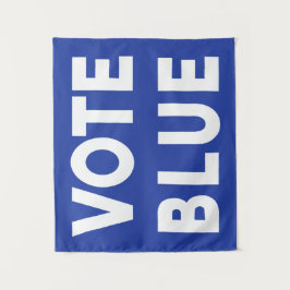 投票青くはっきりしたな文字の政治選挙 タペストリー