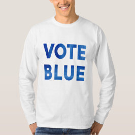 投票青くはっきりしたな文字の政治選挙 Tシャツ