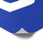 投票青はっきりした文字選挙標識 ポスター (角)