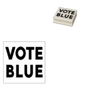 投票青はっきりした文字 ラバースタンプ (押印)