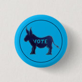 投票青ロバ選挙投票日USA愛国者投票 缶バッジ (正面)