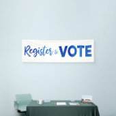 投票青色の水モダン色タイポグラフィに登録 横断幕 (トレードショー)