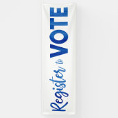 投票青色の水モダン色タイポグラフィに登録 横断幕 (縦)