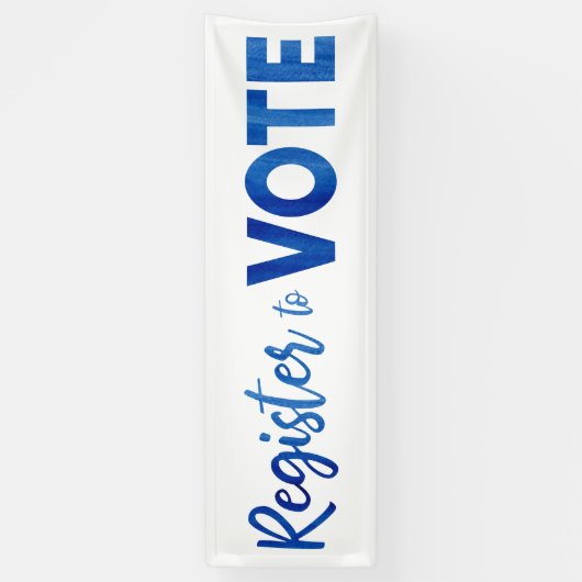 投票青色の水モダン色タイポグラフィに登録 横断幕 (縦)