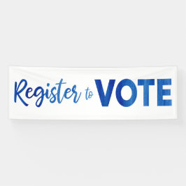 投票青色の水モダン色タイポグラフィに登録 横断幕