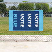 投票青色民主党自撮り背景背景 横断幕 (インサイチュ)