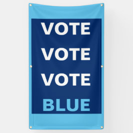 投票青色民主党自撮り背景背景 横断幕