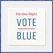投票青色選挙夜ナプキン スタンダードカクテルナプキン