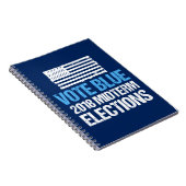 投票青2018の中間選挙民主党員 ノートブック (右側)