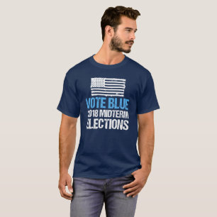 投票青2018の中間選挙民主党員 Tシャツ