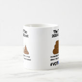 投票青2024:アンチトランプウンチ絵文字デザイン コーヒーマグカップ (中央)