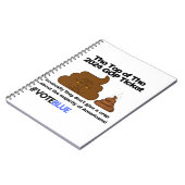 投票青2024:アンチトランプウンチ絵文字デザイン ノートブック (左側)