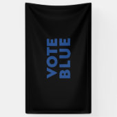 投票青、バイデン氏青、黒の背景 横断幕 (縦)