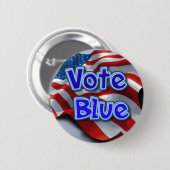 投票青 缶バッジ (正面&裏面)