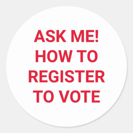 投票頼の登録方法赤と白 ラウンドシール (正面)