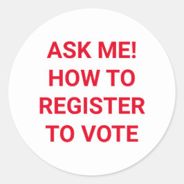 投票頼の登録方法赤と白 ラウンドシール