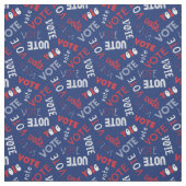 投票2020タイポグラフィパターン海軍 ファブリック (見本)