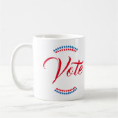 投票2024アメリカ大統領のの選挙愛国者 コーヒーマグカップ (左)