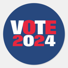 投票2024紅白青の選挙 ラウンドシール